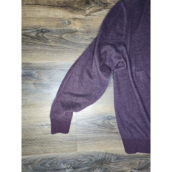 Daniel Cremieux Men’s V-Neck Sweater Size XL Burgundy Maroon Long Sleeve Pullove - Picture 10 of 12